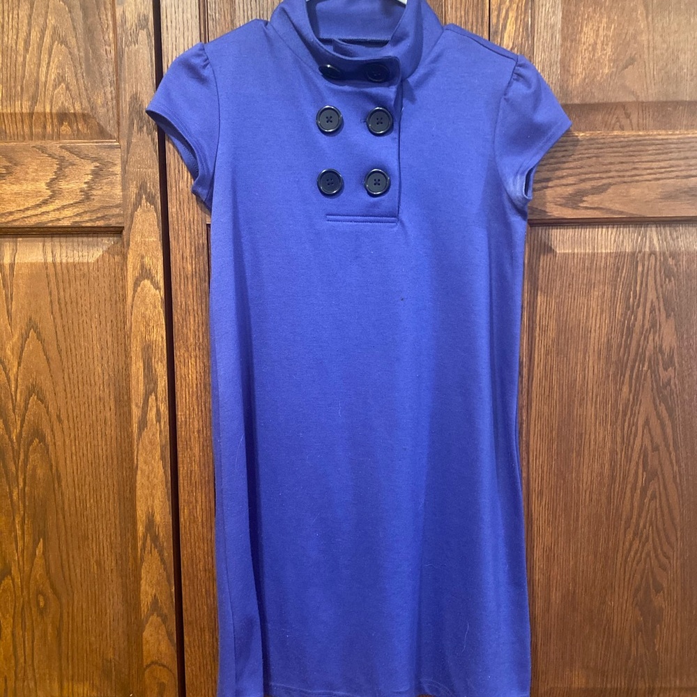 Blue 60s mod style tunic dress